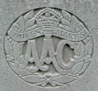 Queen Mary's Army Auxiliary Corps - crest on CWGC graves