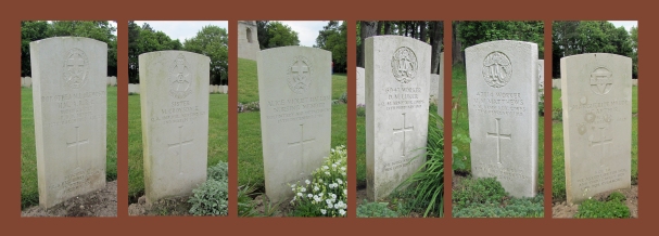 Crewdson, Croydale, Hallam, Luker, Matthews and McArthur - women buried in Étaples Military Cemetery