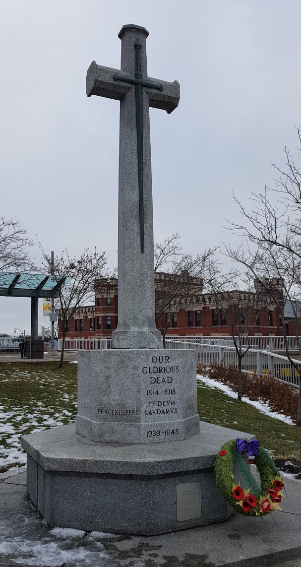 Cross of Sacrifice stands next to Guelph Central Station