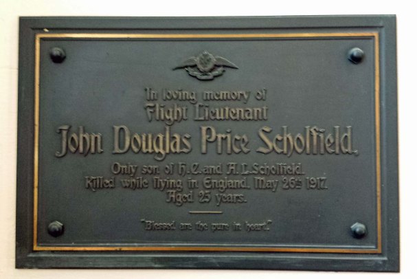 Flight Lieutenant John Douglas Price Scholfield, St James Cathedral, Toronto